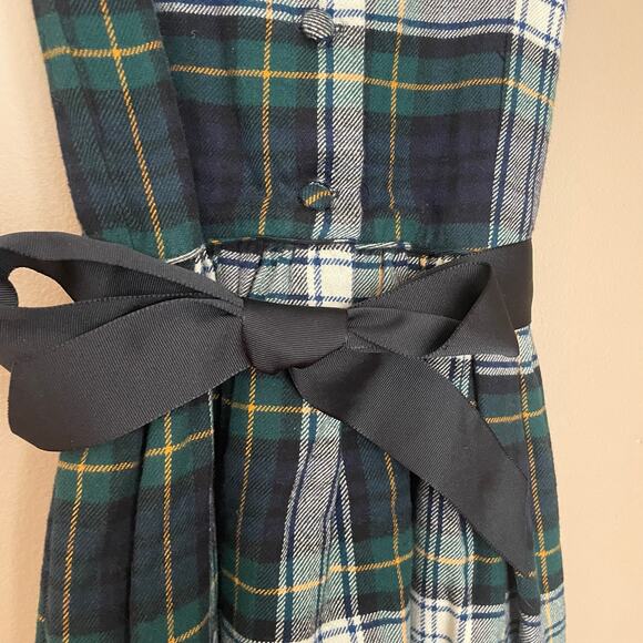 Polo Ralph Lauren Girls 6X Holiday Dress Green Navy Tartan Plaid Party NWT - Picture 5 of 12